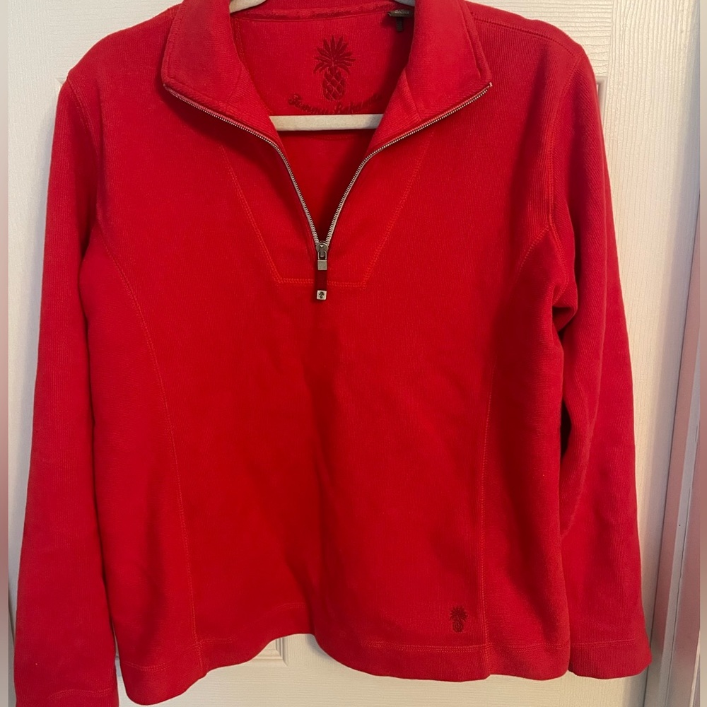 Tommy Bahama red quarter zip size small